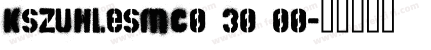 KSZUHLESMC0 30 00字体转换